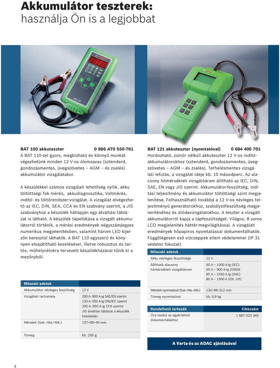 A tesztelés, töltés és indítás szakértői Akkumulátor szerviz készülékek -  PDF Ingyenes letöltés