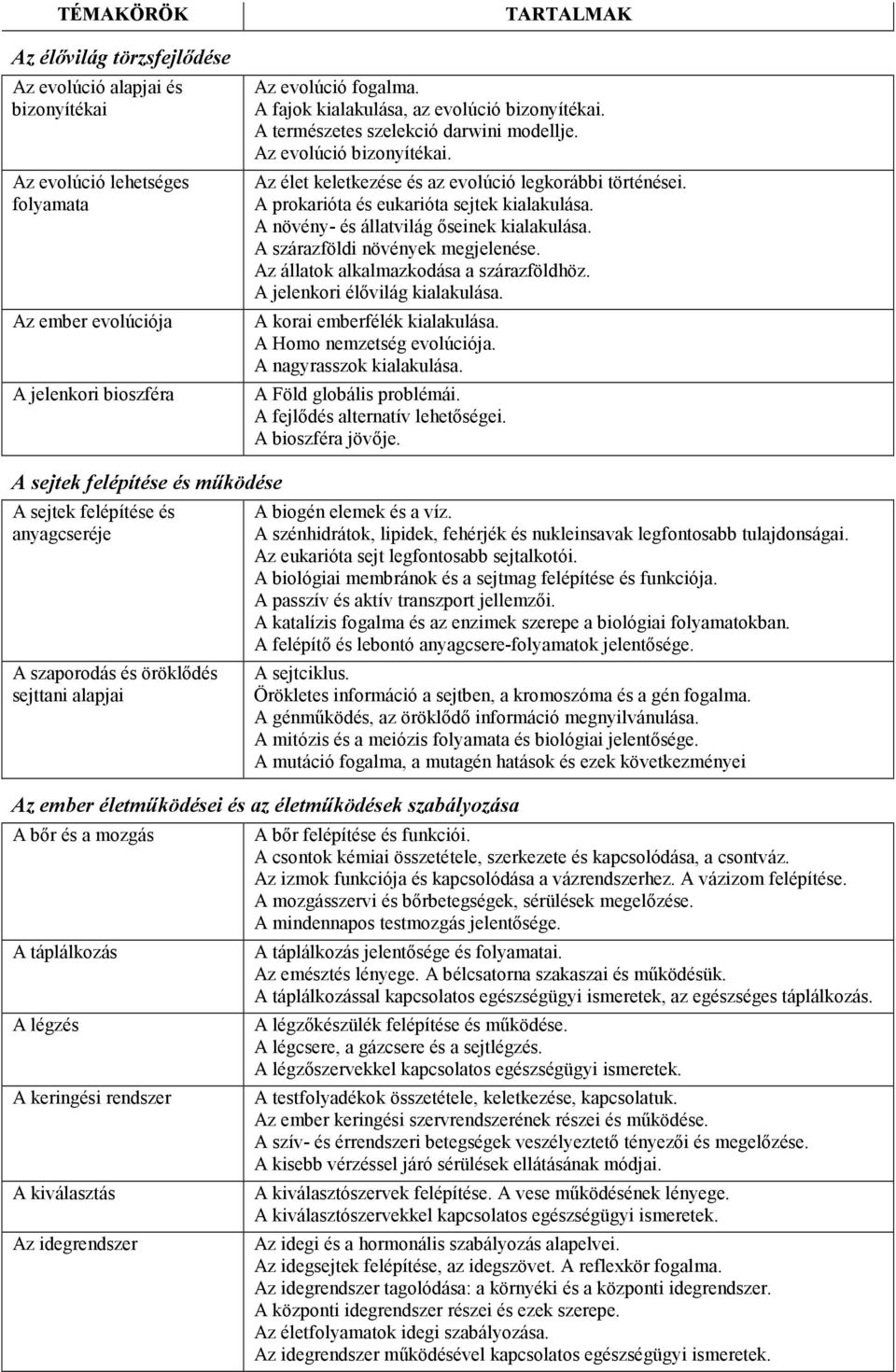 A prokarióta és eukarióta sejtek kialakulása. A növény- és állatvilág ıseinek kialakulása. A szárazföldi növények megjelenése. Az állatok alkalmazkodása a szárazföldhöz.