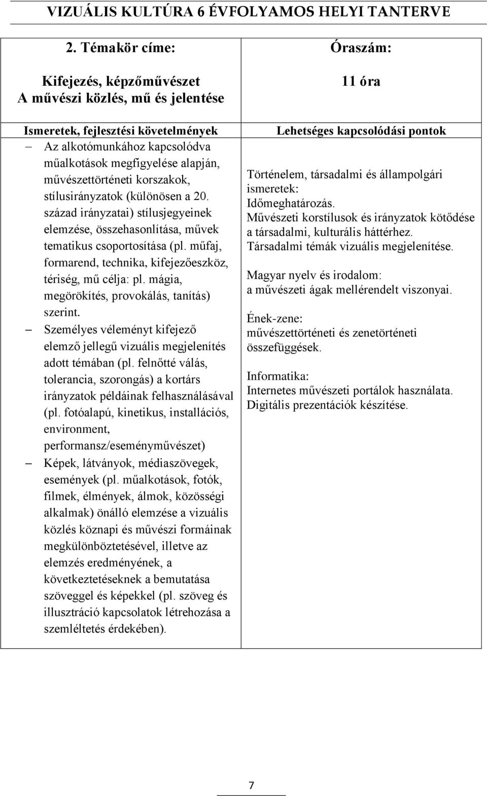 mágia, megörökítés, provokálás, tanítás) szerint. Személyes véleményt kifejező elemző jellegű vizuális megjelenítés adott témában (pl.