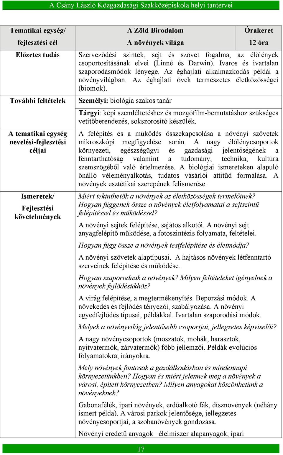 Az éghajlati alkalmazkodás példái a növényvilágban. Az éghajlati övek természetes életközösségei (biomok).