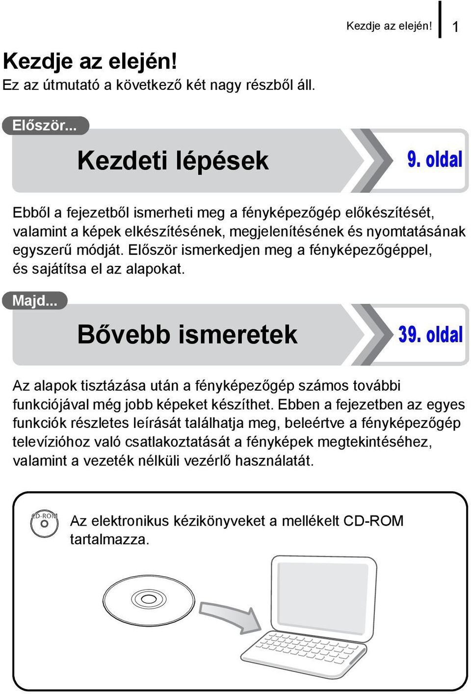 Először ismerkedjen meg a fényképezőgéppel, és sajátítsa el az alapokat. Majd... Bővebb ismeretek 39.