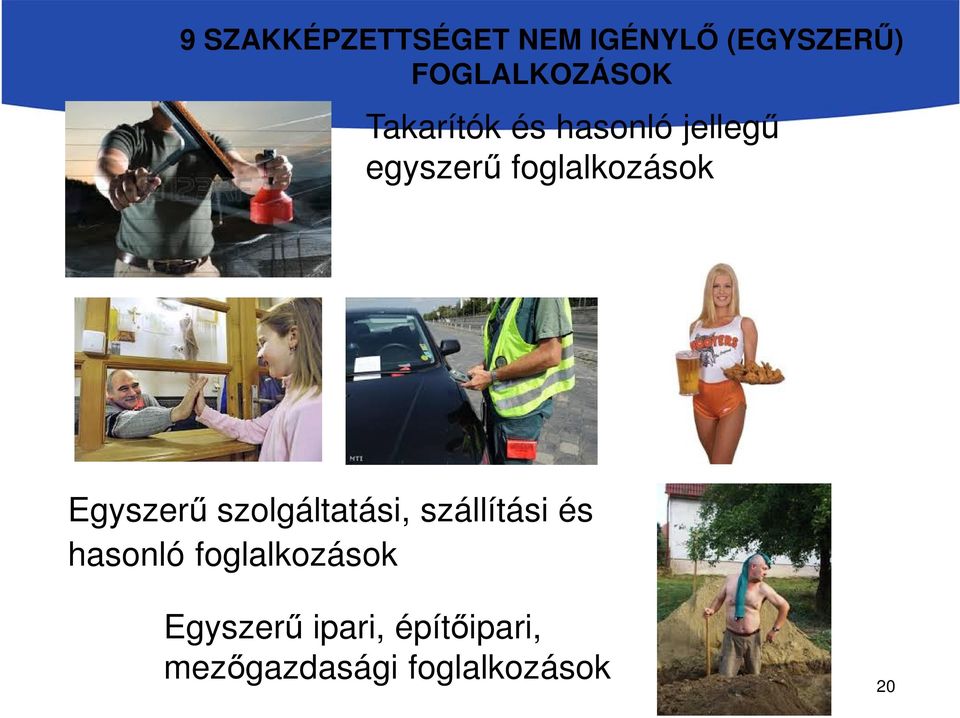 Egyszerű szolgáltatási, szállítási és hasonló