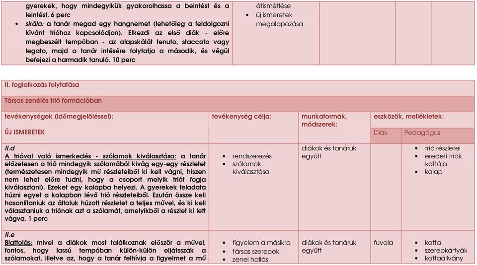 10 perc átismétlése új ismeretek megalapozása II.