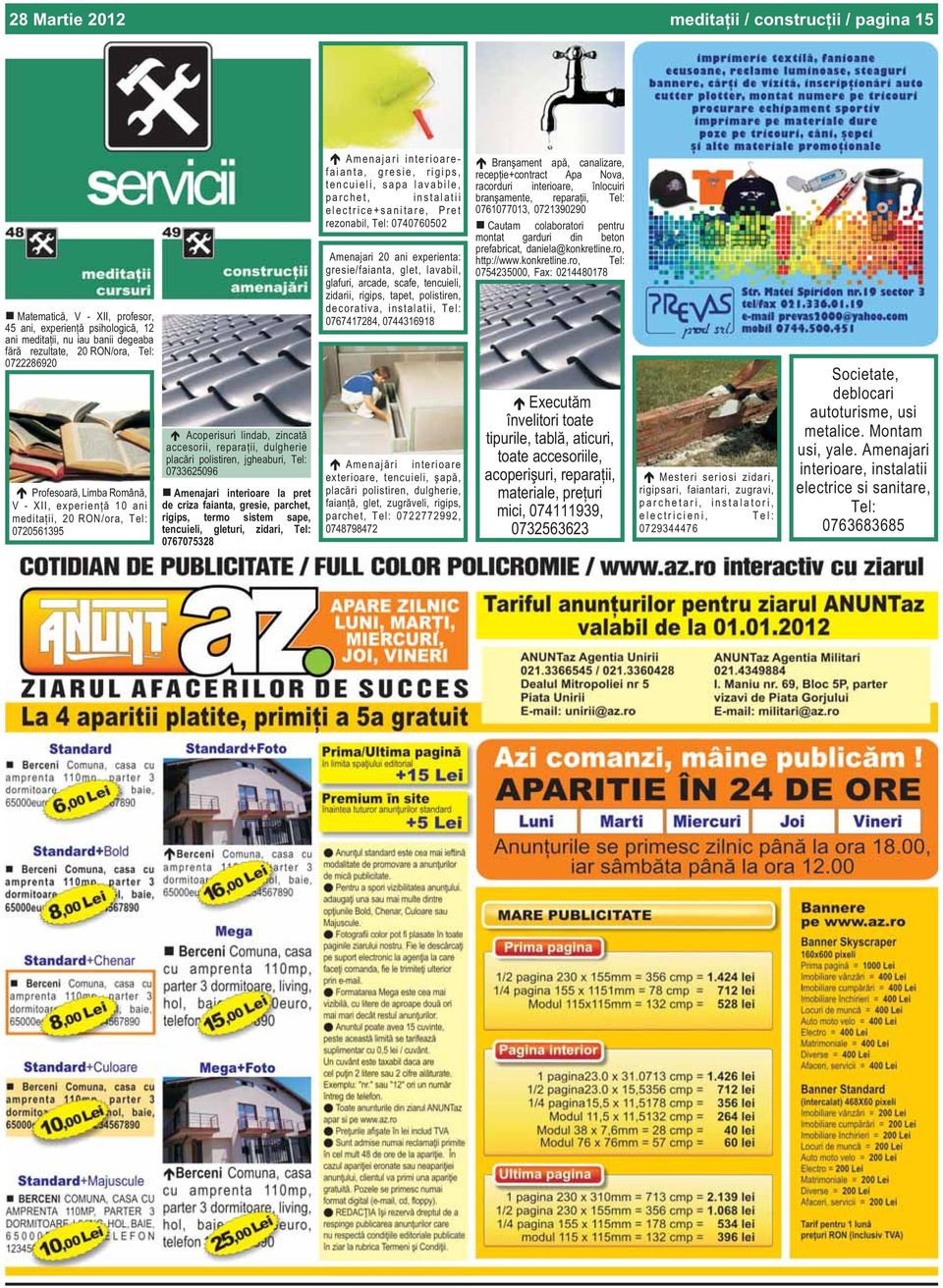 interioare la pret de criza faianta, gresie, parchet, rigips, termo sistem sape, tencuieli, gleturi, zidari, 0767075328 Amenajari interioarefaianta, gresie, rigips, tencuieli, sapa lavabile, parchet,