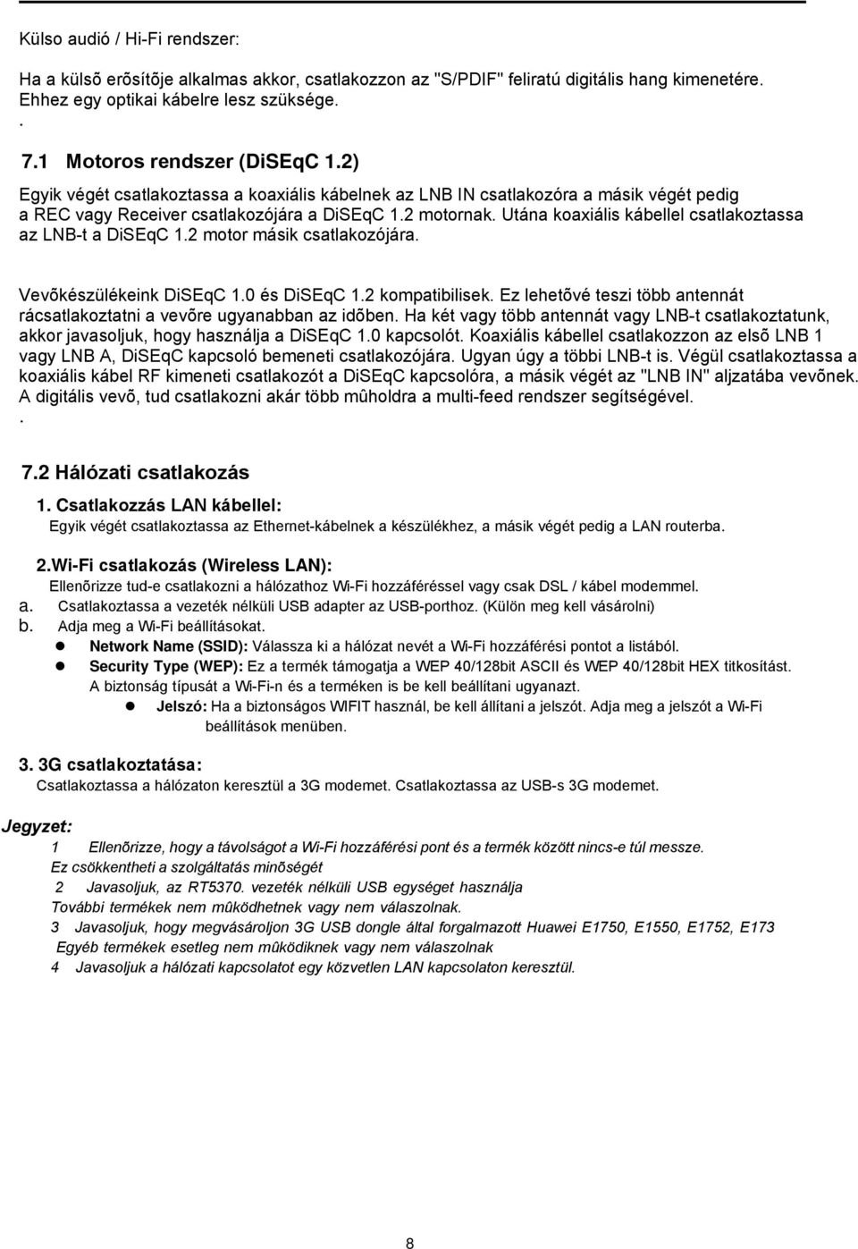 3 lnb csatlakozás