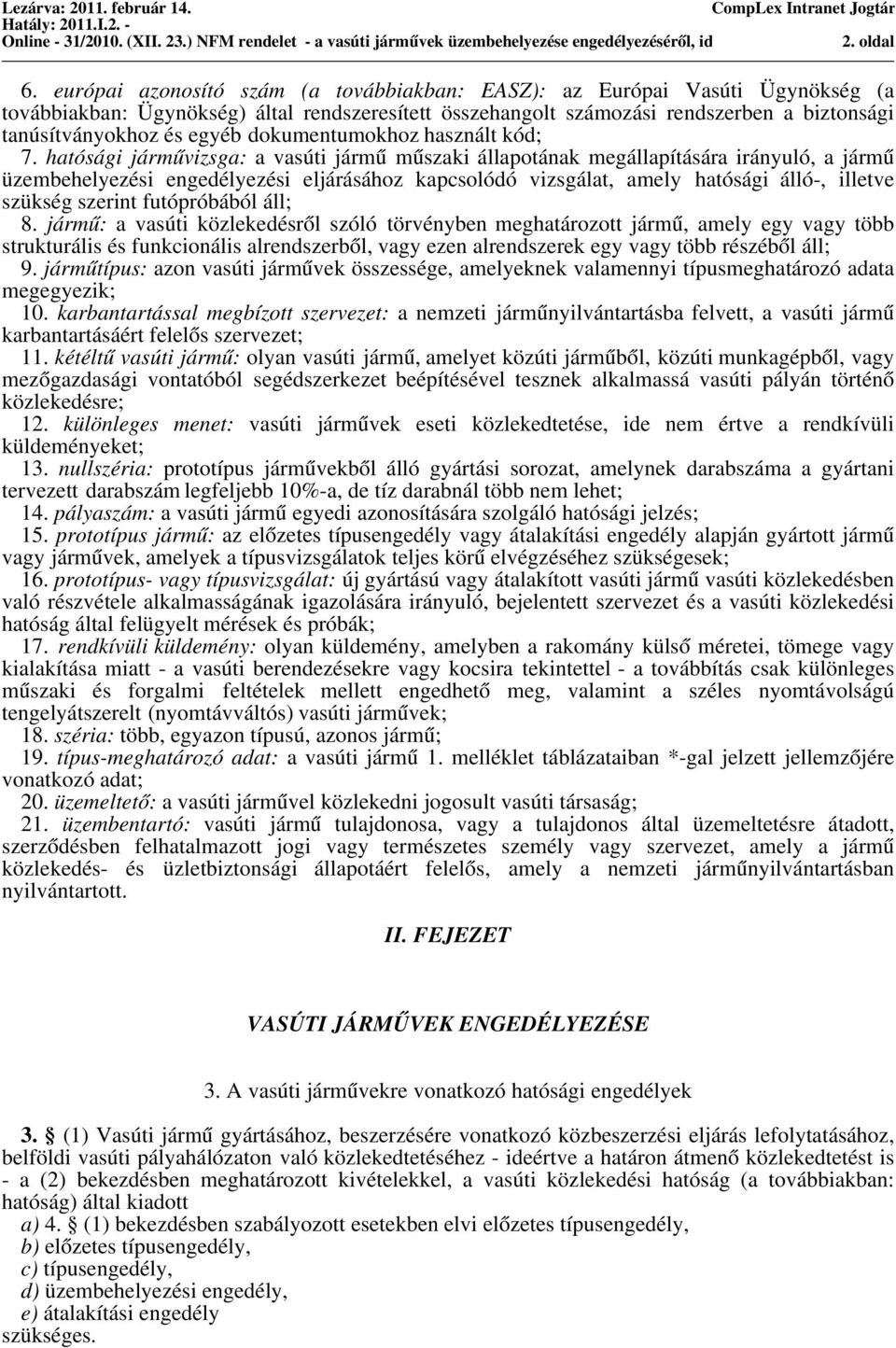 dokumentumokhoz használt kód; 7.