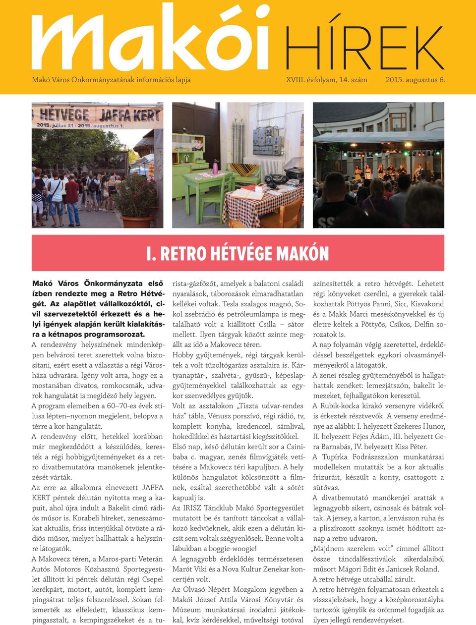 HÍREK I. RETRO HÉTVÉGE MAKÓN - PDF Free Download