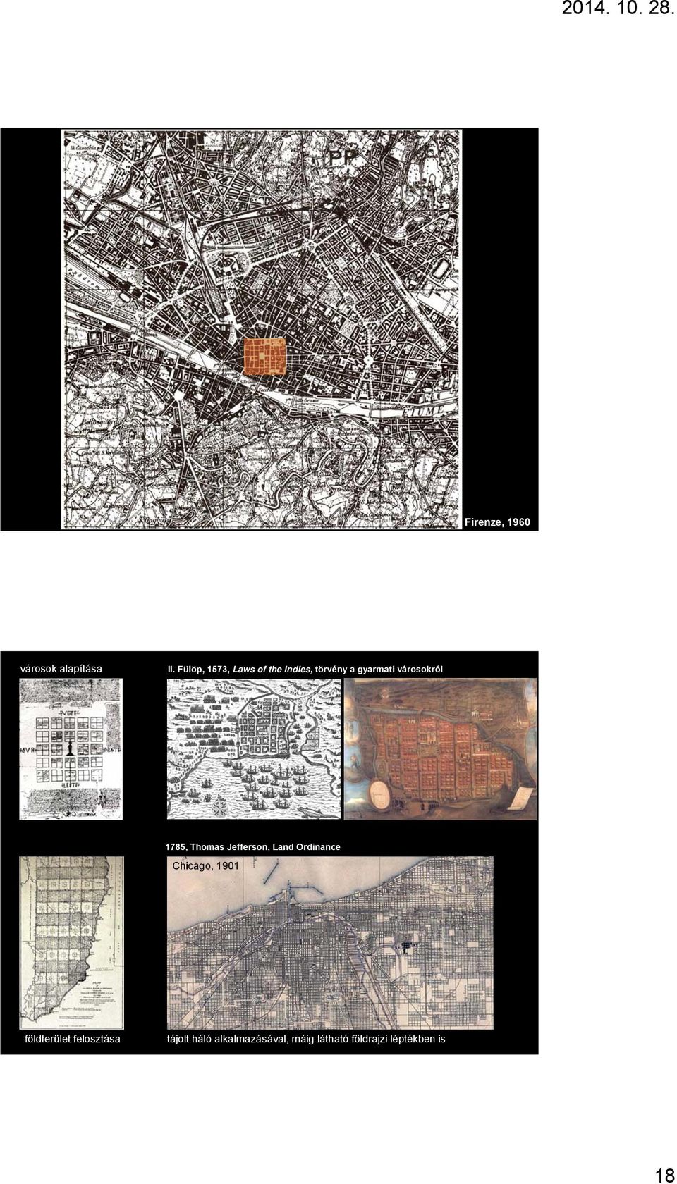 városokról 1785, Thomas Jefferson, Land Ordinance Chicago,