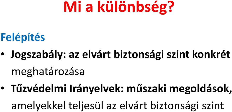 szint konkrét meghatározása Tűzvédelmi