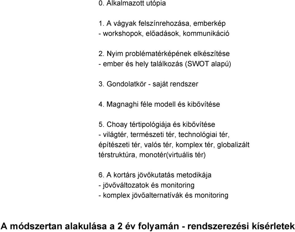 Choay tértipológiája és kibővítése - világtér, természeti tér, technológiai tér, építészeti tér, valós tér, komplex tér, globalizált térstruktúra,