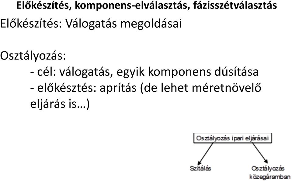 egyik komponens dúsítás