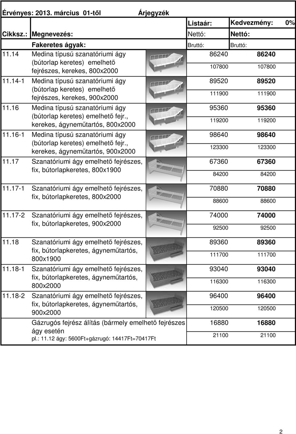 900x2000 Medina típusú szanatóriumi ágy (bútorlap keretes) emelhető fejr., kerekes, ágyneműtartós, 800x2000 Medina típusú szanatóriumi ágy (bútorlap keretes) emelhető fejr.