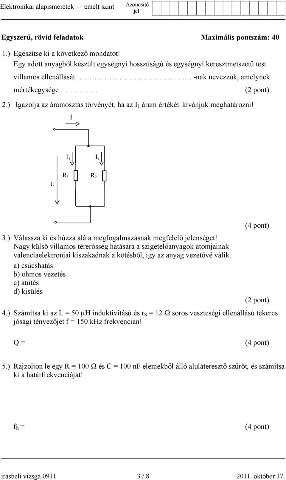 Elektronikai alapismeretek 3