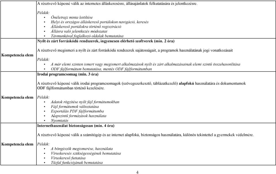 bemutatása Nyílt és zárt forráskódú rendszerek, ingyenesen elérhető szoftverek (min.