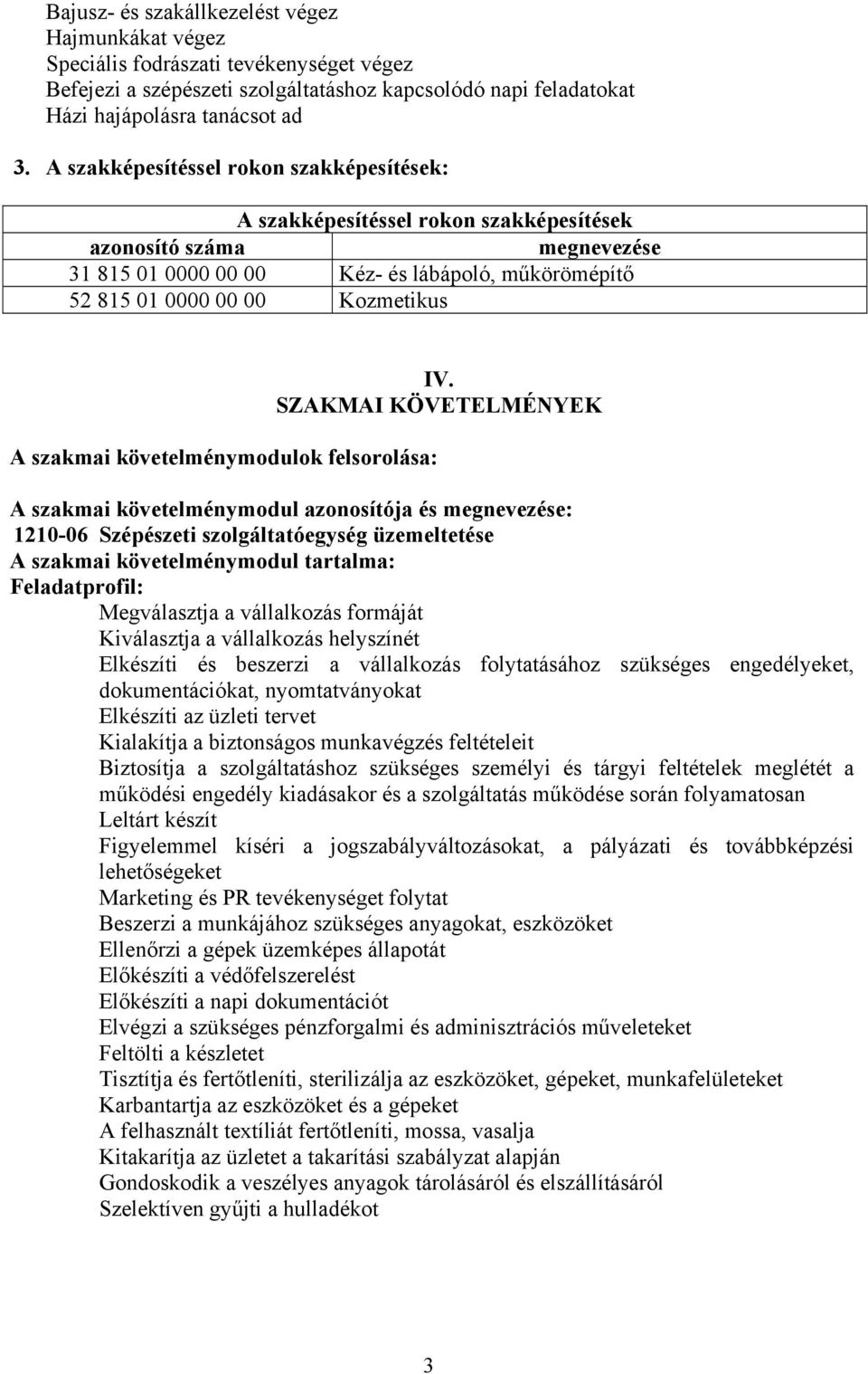 FODRÁSZ SZAKKÉPESÍTÉS SZAKMAI ÉS VIZSGAKÖVETELMÉNYEI - PDF Ingyenes letöltés