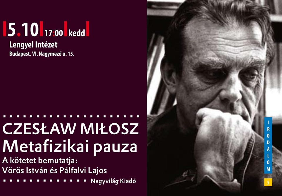 Czesław Miłosz Metafizikai pauza A kötetet
