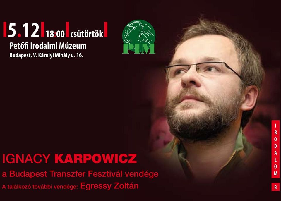 Ignacy Karpowicz a Budapest Transzfer Fesztivál