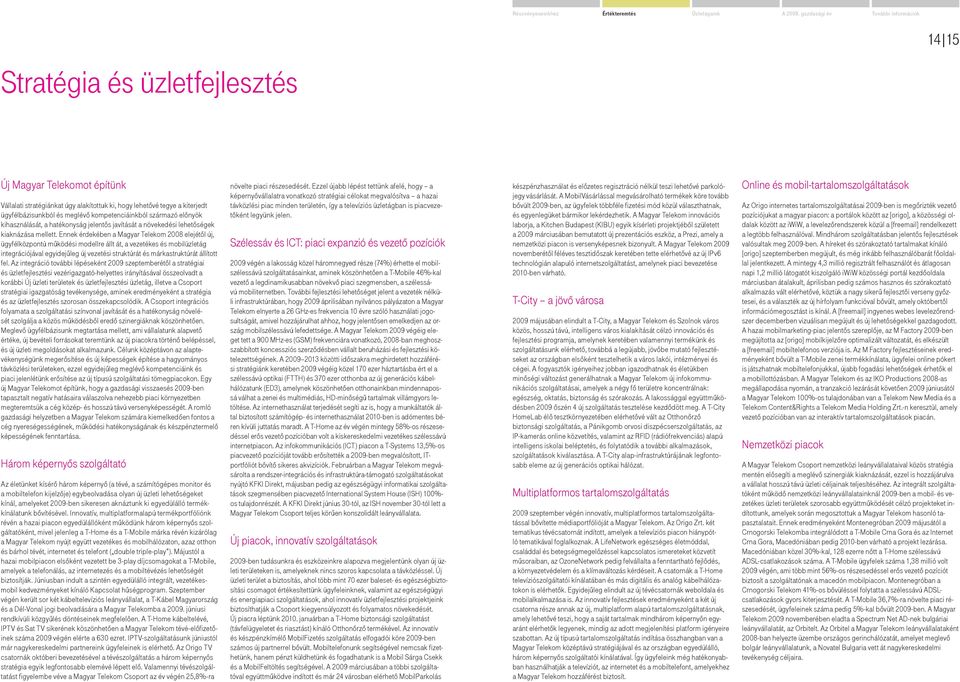 Ennek érdekében a Magyar Telekom 2008 elejétől új, ügyfélközpontú működési modellre állt át, a vezetékes és mobilüzletág integrációjával egyidejűleg új vezetési struktúrát és márkastruktúrát állított