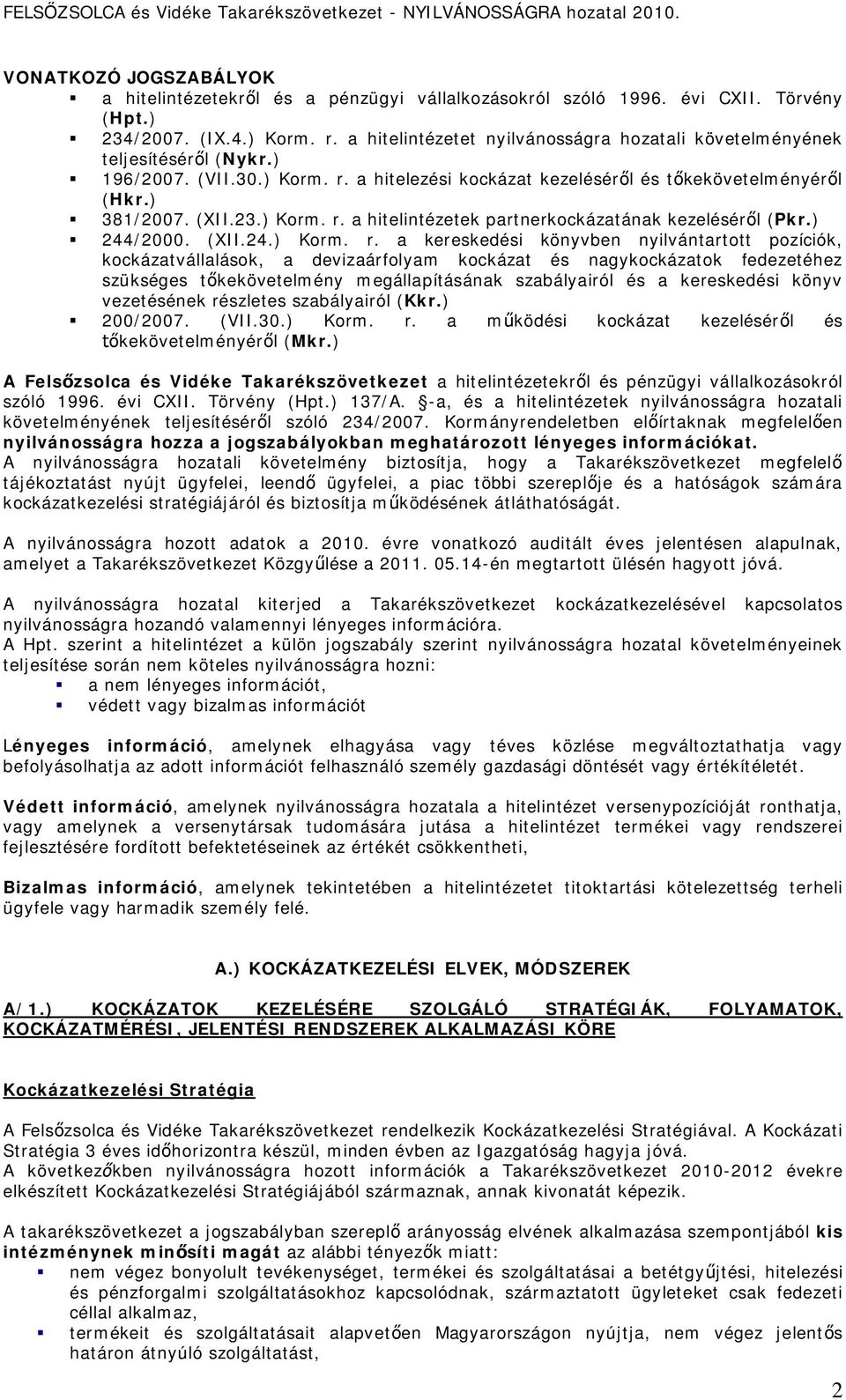 ) 244/2000. (XII.24.) Korm. r.