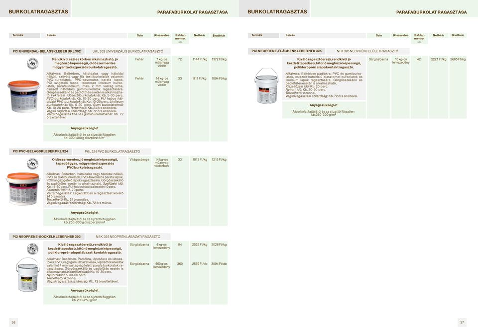 7 kg-os 72 1144 Ft/kg 1372 Ft/kg Kiváló ragasztóerejű, rendkívül jó kezdeti tapadású, kitűnő meghúzó képességű, polikloroprén alapú kontaktragasztó.