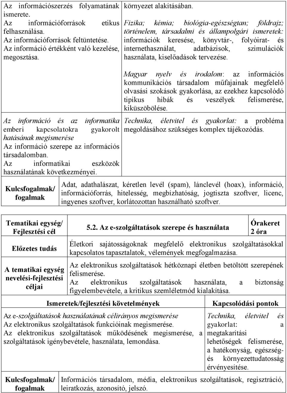 Kulcs/ környezet alakításában.