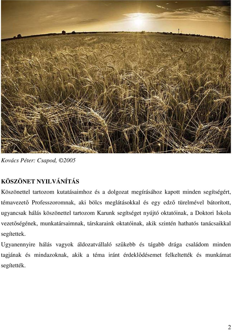 oktatóinak, a Doktori Iskola vezetőségének, munkatársaimnak, társkaraink oktatóinak, akik szintén hathatós tanácsaikkal segítettek.