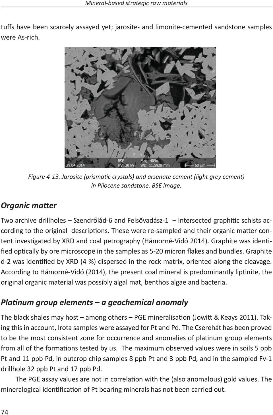 Organic ma"er Two archive drillholes Szendrőlád-6 and Felsővadász-1 intersected graphic schists according to the original descripons.