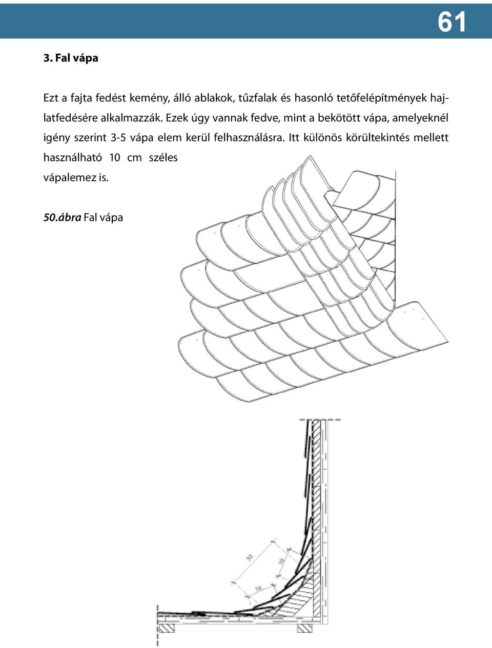 Ezek úgy vannak fedve, mint a bekötött vápa, amelyeknél igény szerint 3-5 vápa