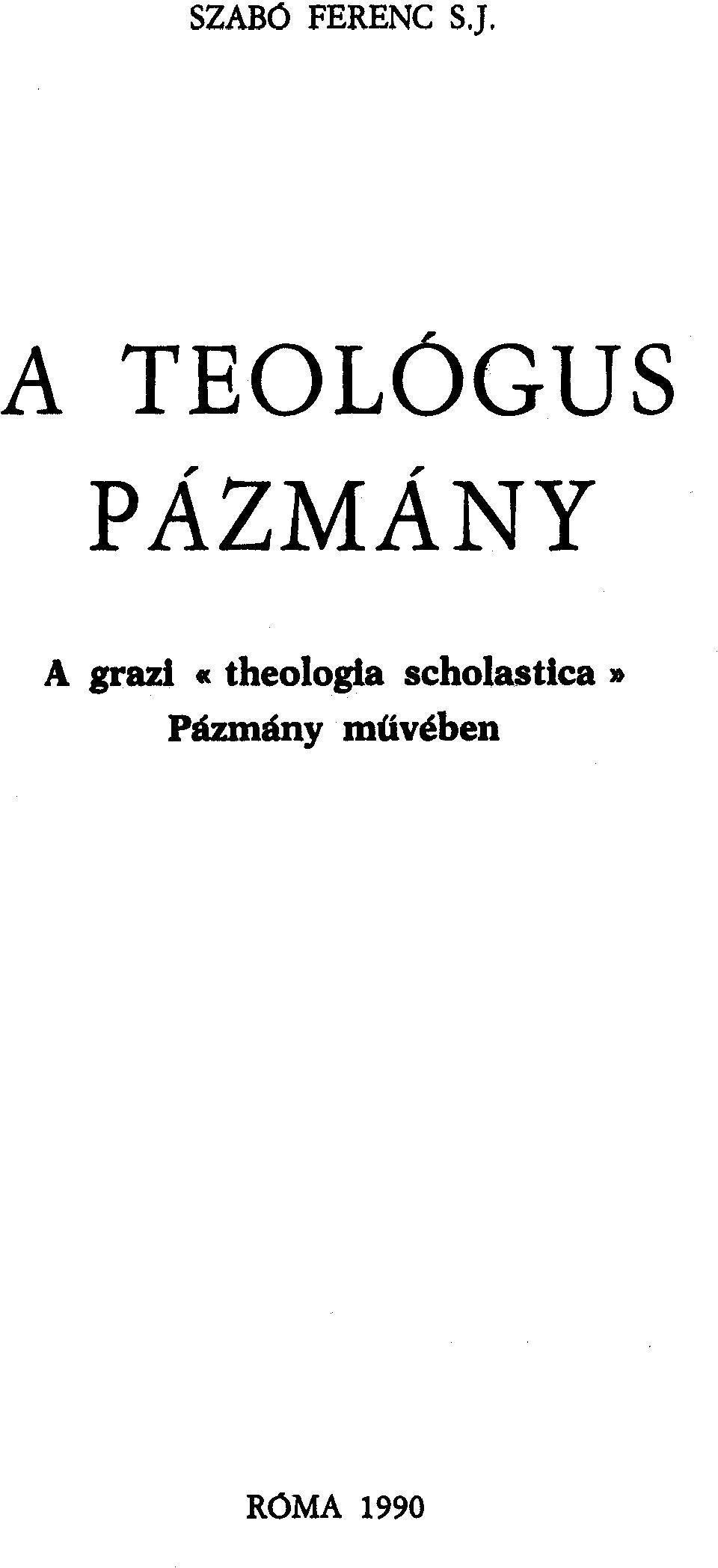 grazi «theologia