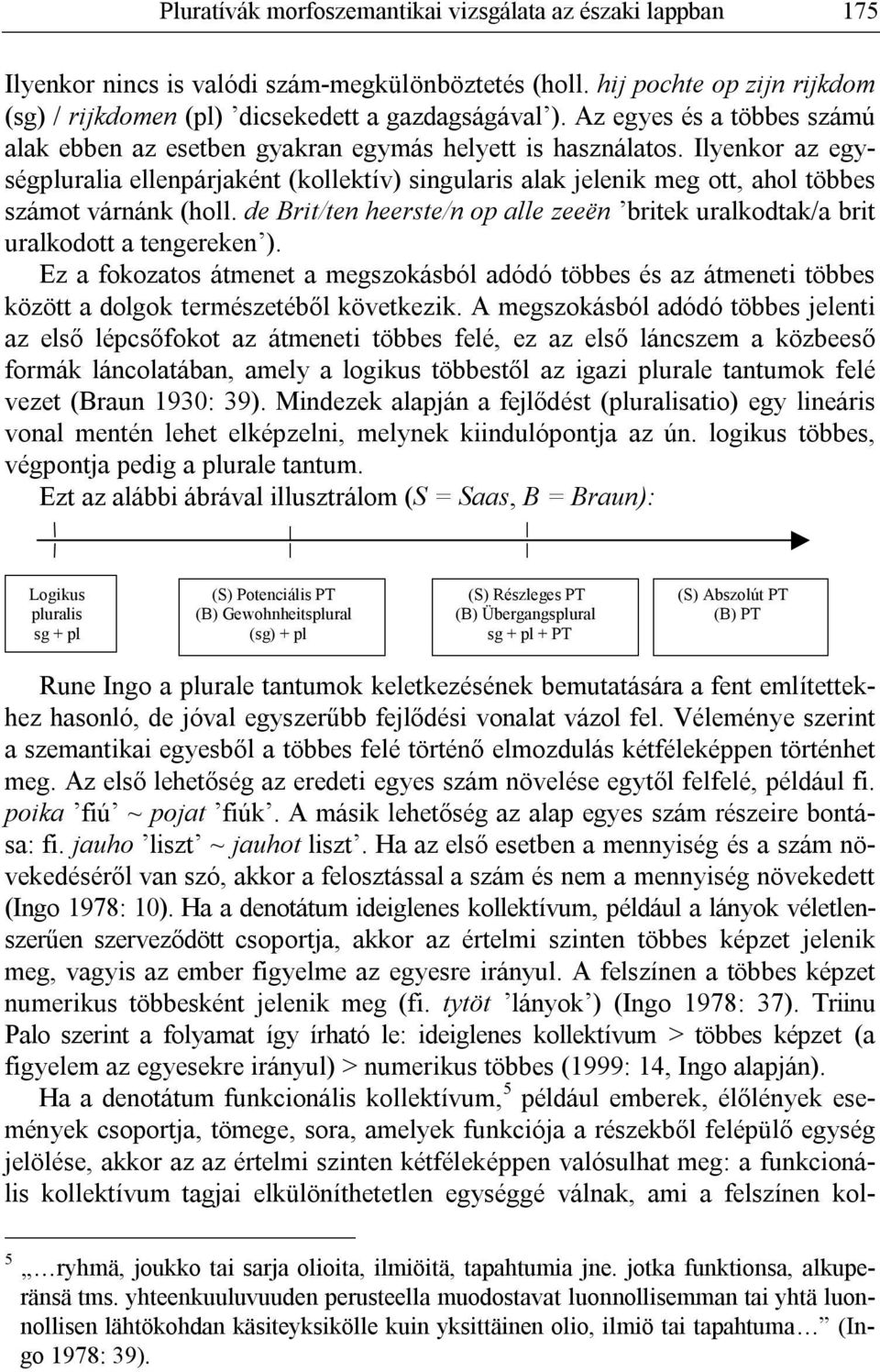 Ilyenkor az egységpluralia ellenpárjaként (kollektív) singularis alak jelenik meg ott, ahol többes számot várnánk (holl.