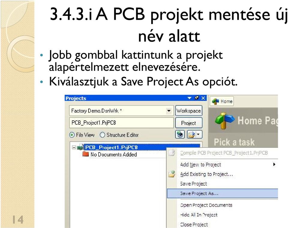 projekt alapértelmezett elnevezésére.