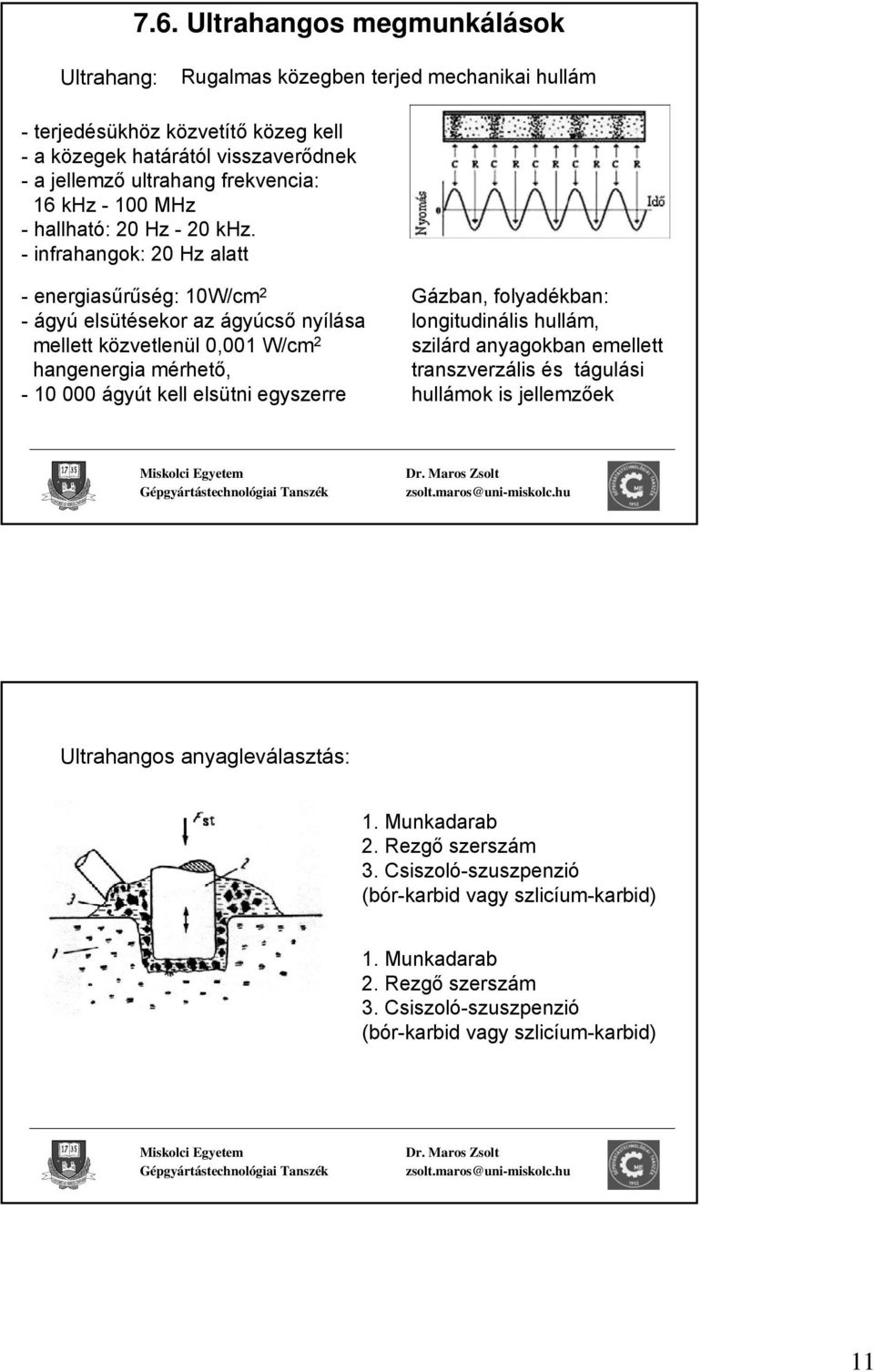 - infrahangok: 20 Hz alatt - energiasűrűség: 10W/cm 2 - ágyú elsütésekor az ágyúcső nyílása mellett közvetlenül 0,001 W/cm 2 hangenergia mérhető, - 10 000 ágyút kell elsütni egyszerre