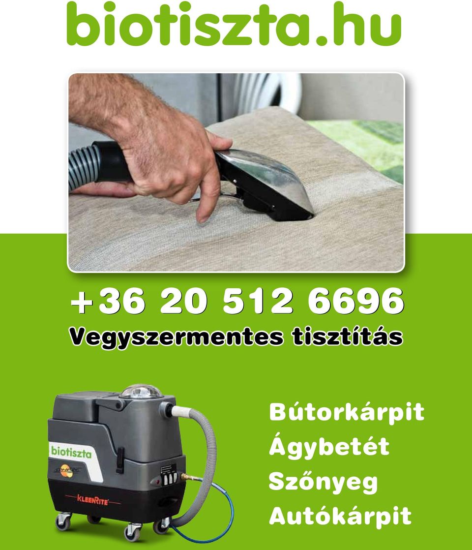 Vegyszermentes tisztítás. Bútorkárpit Ágybetét Szőnyeg Autókárpit - PDF  Free Download