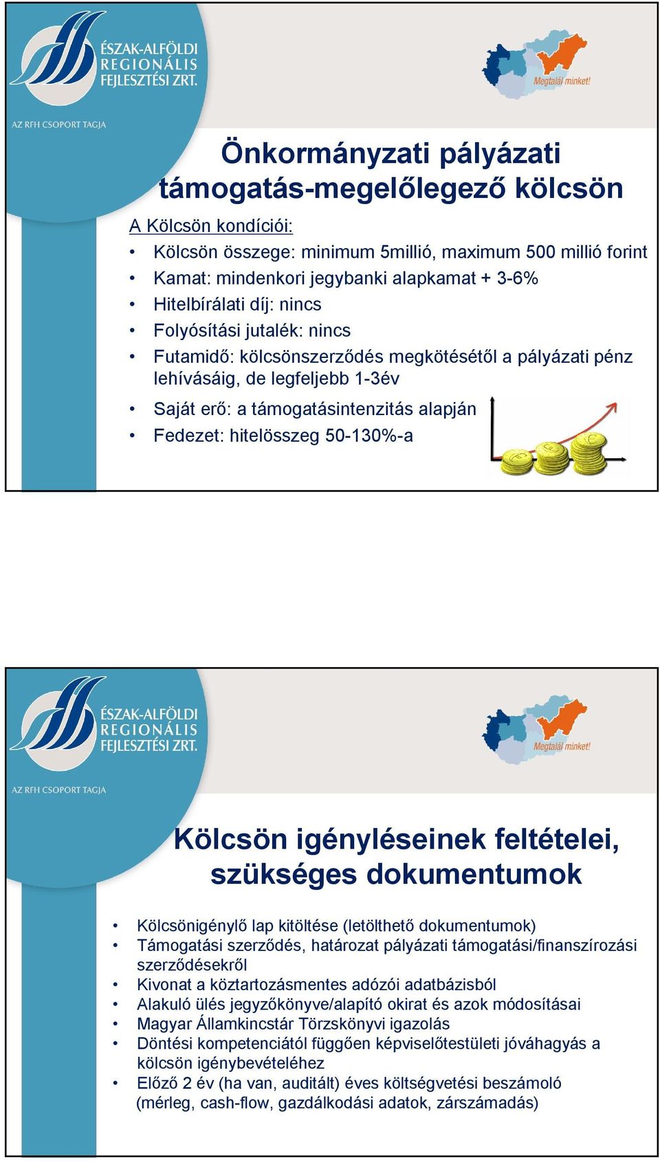 Kölcsön igényléseinek feltételei, szükséges dokumentumok Kölcsönigénylő lap kitöltése (letölthető dokumentumok) Támogatási szerződés, határozat pályázati támogatási/finanszírozási szerződésekről