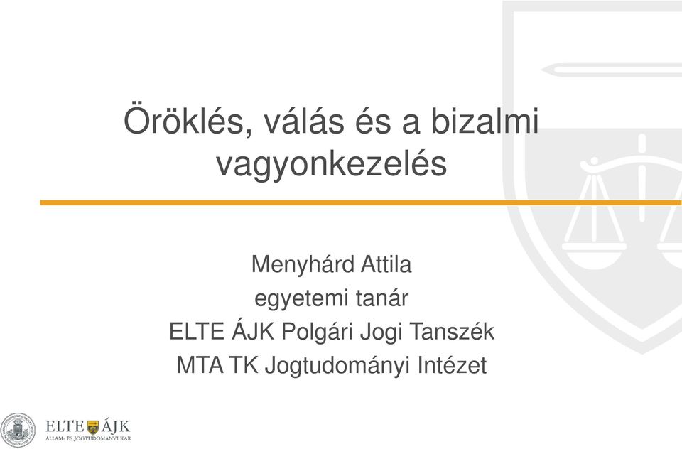 egyetemi tanár ELTE ÁJK Polgári