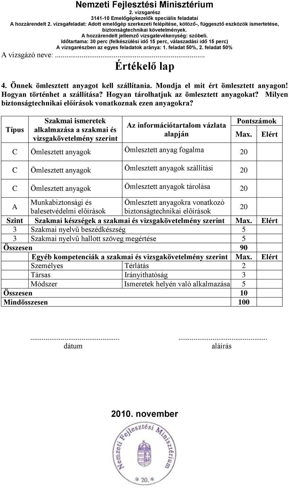 C Ömlesztett anyagok Ömlesztett anyag fogalma C Ömlesztett anyagok Ömlesztett anyagok szállítási C Ömlesztett anyagok Ömlesztett anyagok tárolása Elért Munkabiztonsági és Ömlesztett anyagokra