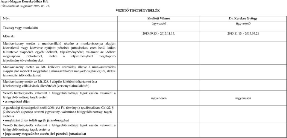 feltüntetve alapbérét, egyéb időbérét, teljesítménybérét, valamint az időbért megalapozó időtartamot, illetve a teljesítménybért megalapozó teljesítménykövetelményeket Munkaviszony esetén az Mt.