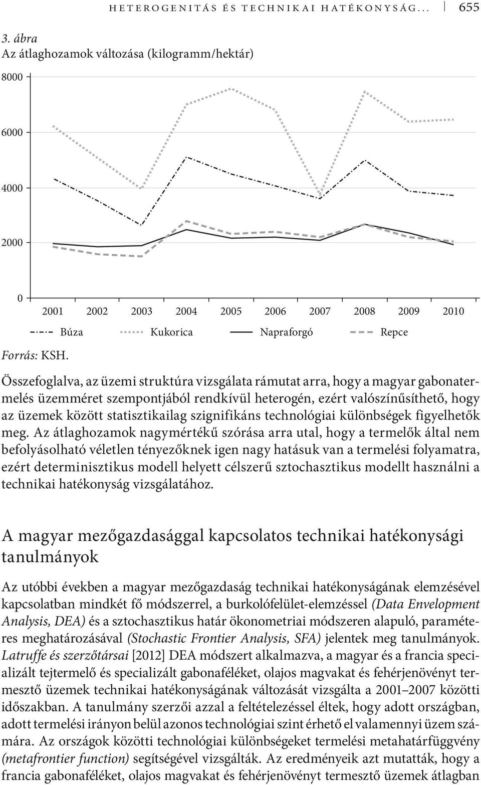 rendkívül heterogén, ezért valószínűsíthető, hogy az üzemek között statisztikailag szignifikáns technológiai különbségek figyelhetők meg.