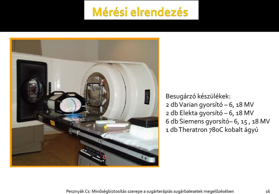 MV 1 db Theratron 780C kobalt ágyú Pesznyák Cs: