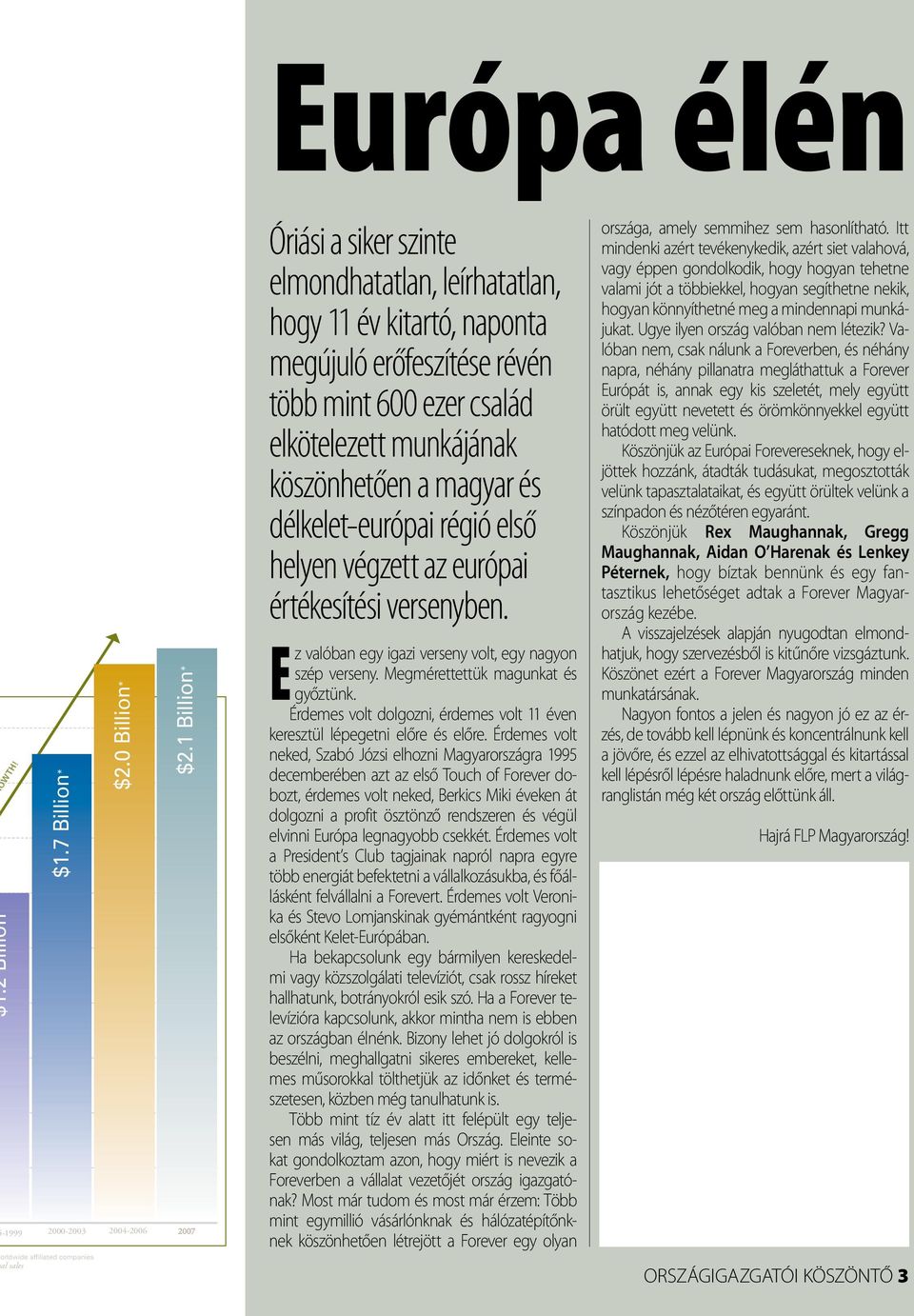 délkelet-európai régió első helyen végzett az európai értékesítési versenyben. Ez valóban egy igazi verseny volt, egy nagyon szép verseny. Megmérettettük magunkat és győztünk.