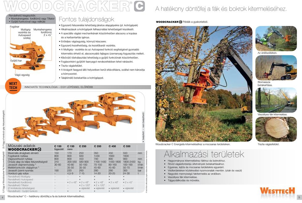 A speciális vágási mechanikának köszönhetően alacsony a kopása és a karbantartás igénye. Erőteljes vágóegység, könnyű késcsere. Egyszerű kezelhetőség, és kezelőbarát vezérlés.