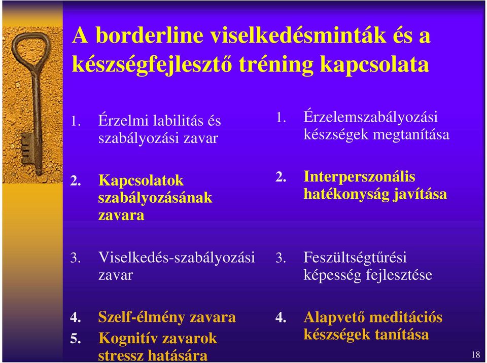 Érzelemszabályozási készségek megtanítása 2. Interperszonális hatékonyság javítása 3.