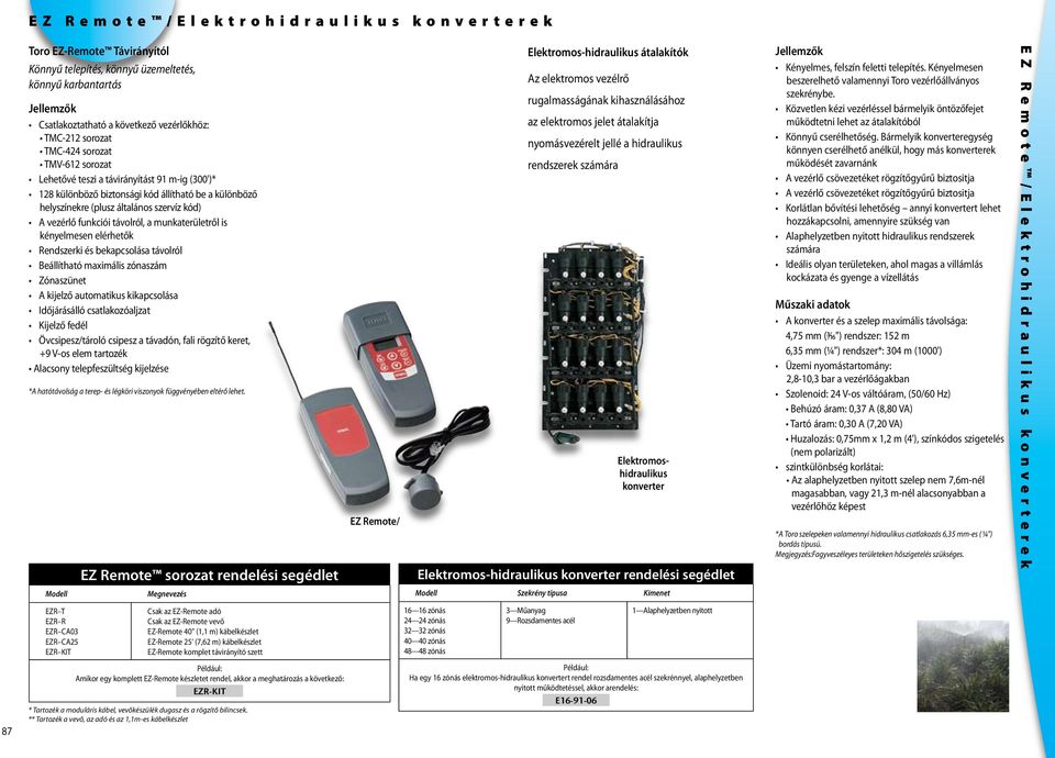 általános szervíz kód) A vezérlő funkciói távolról, a munkaterületről is kényelmesen elérhetők Rendszerki és bekapcsolása távolról Beállítható maximális zónaszám Zónaszünet A kijelző automatikus