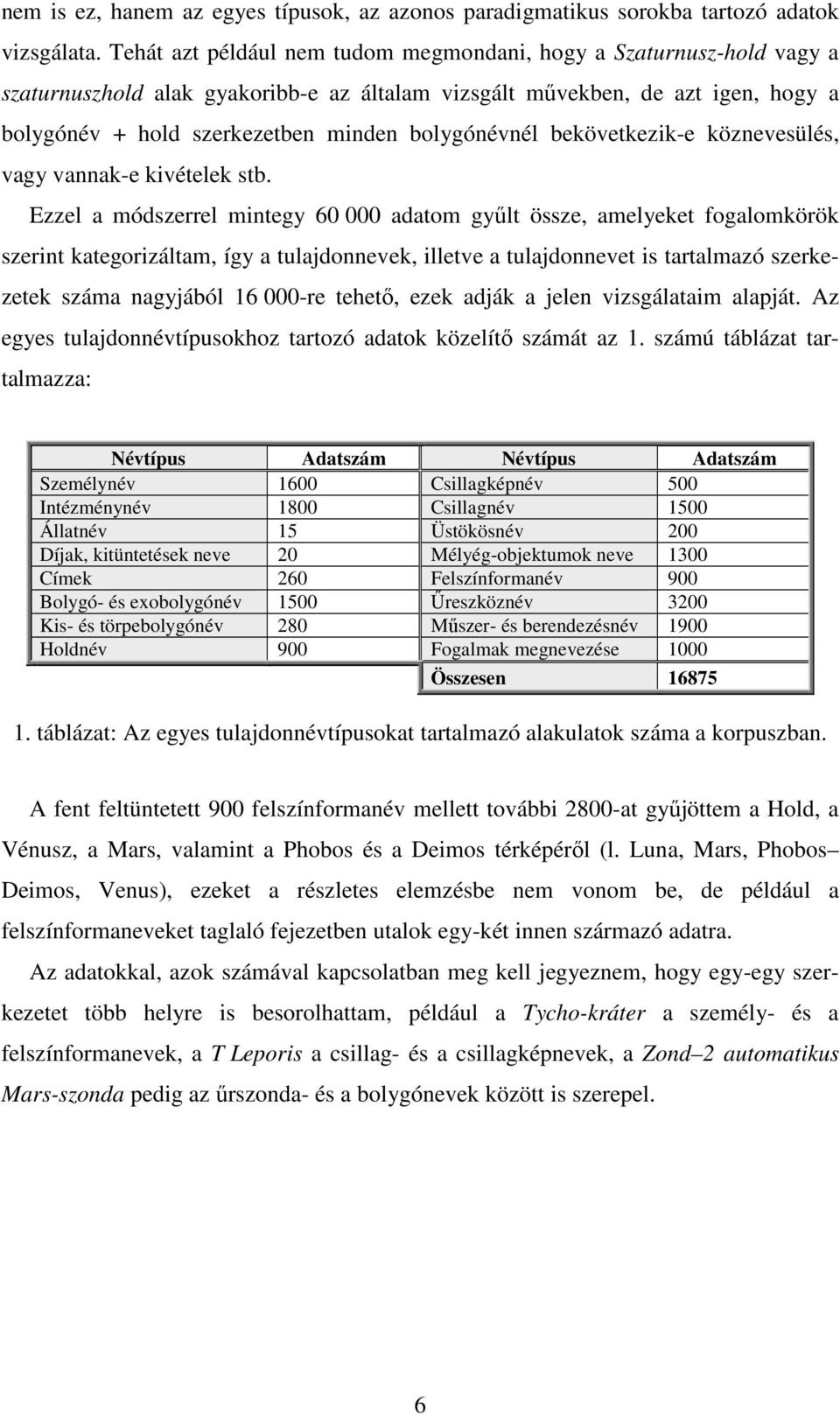 bolygónévnél bekövetkezik-e köznevesülés, vagy vannak-e kivételek stb.