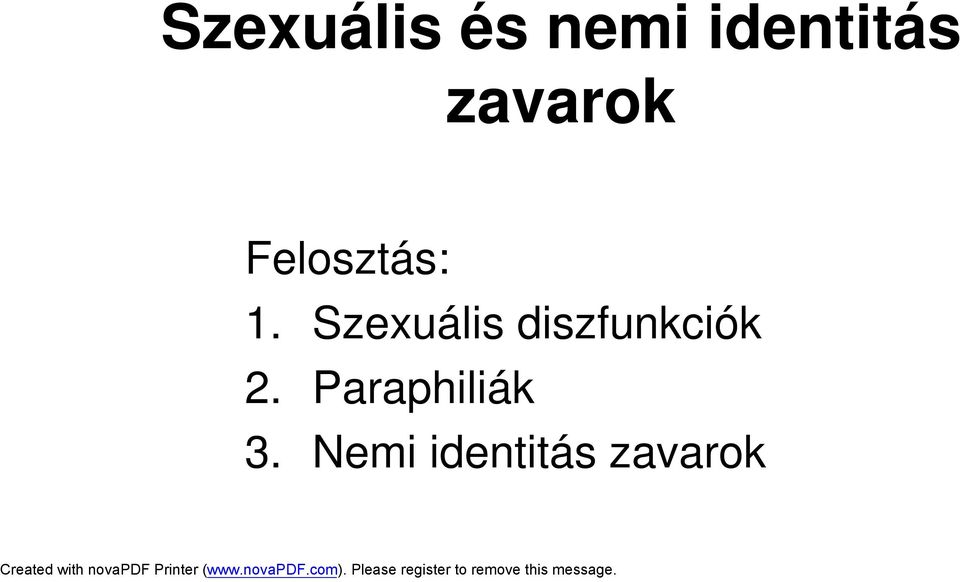 Szexuális diszfunkciók 2.