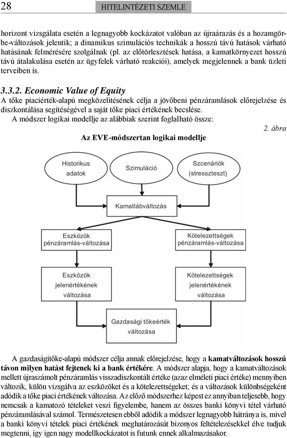 Economic Value of Equity A tőke piaciérték-alapú megközelítésének célja a jövőbeni pénzáramlások előrejelzése és diszkontálása segítéségével a saját tőke piaci értékének becslése.