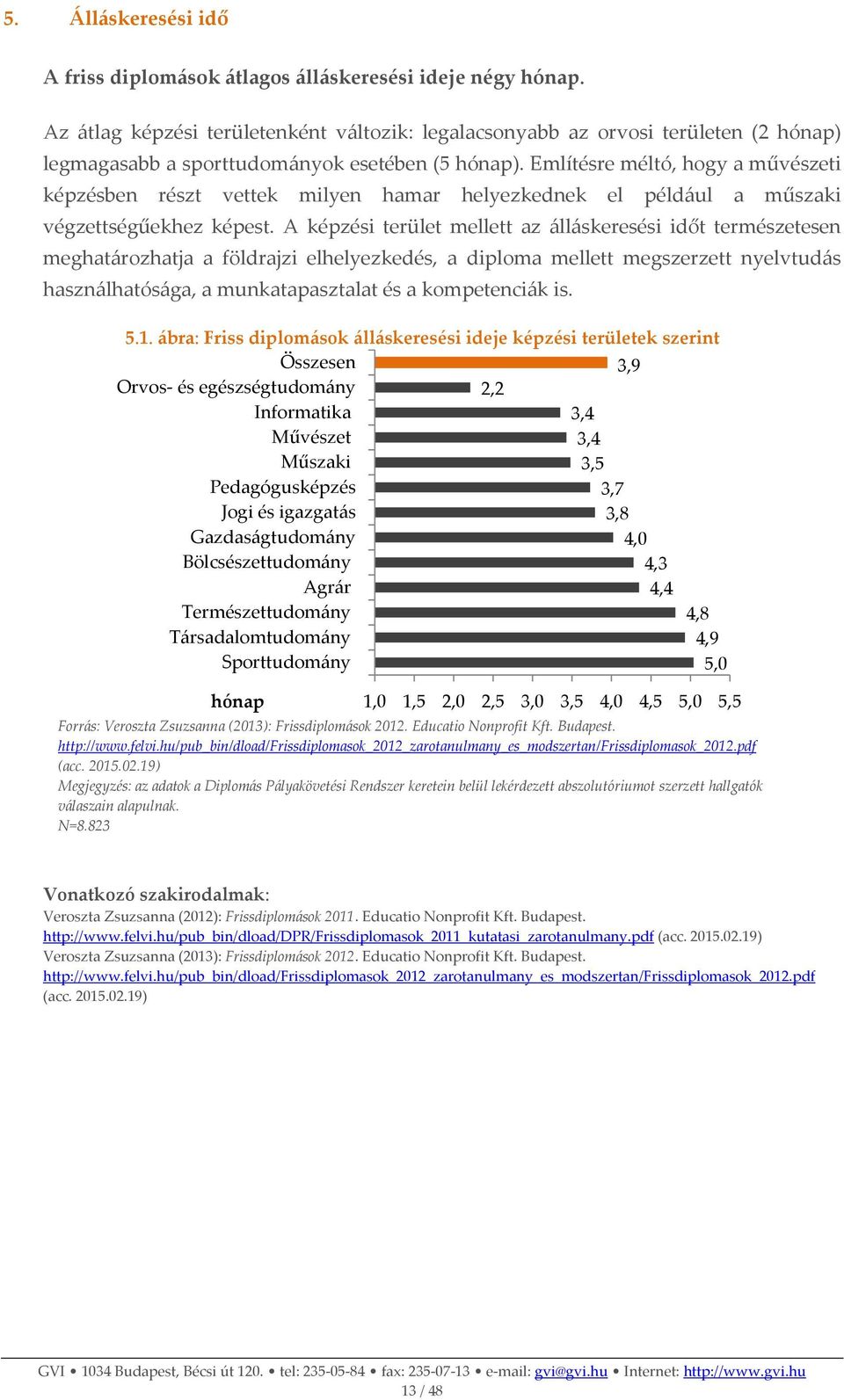 Említésre méltó, hogy a művészeti képzésben részt vettek milyen hamar helyezkednek el például a műszaki végzettségűekhez képest.