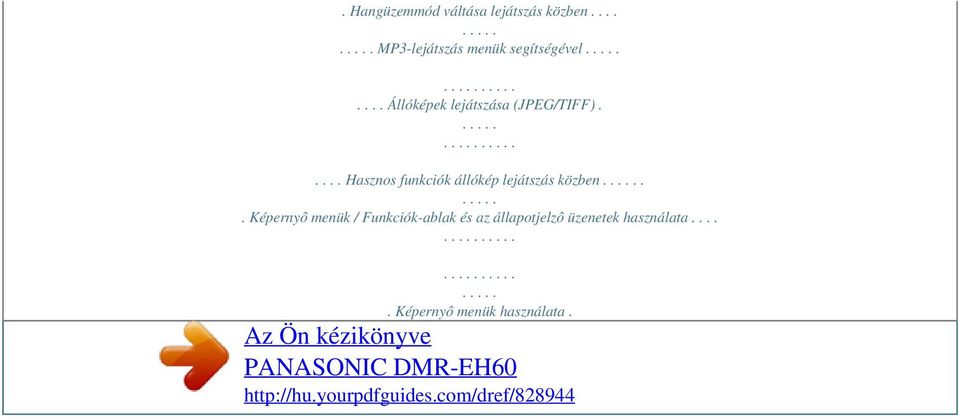 Az Ön kézikönyve PANASONIC DMR-EH60 - PDF Free Download