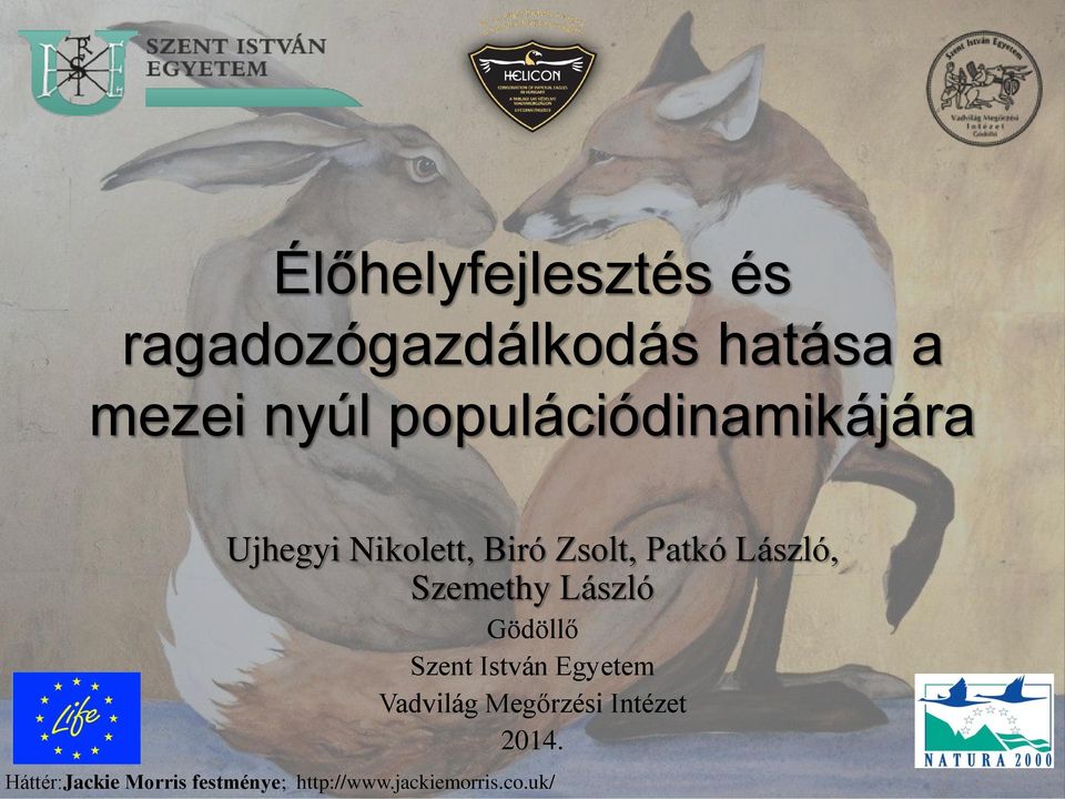 Szemethy László Gödöllő Szent István Egyetem Vadvilág Megőrzési