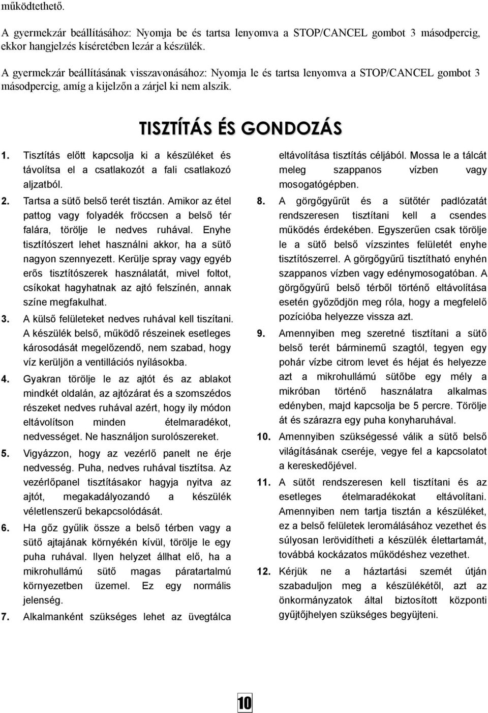 HASZNÁLATI ÚTMUTATÓ GRILLES MIKROHULLÁMÚ SÜTŐ MODELL: OM-021DG - PDF  Ingyenes letöltés